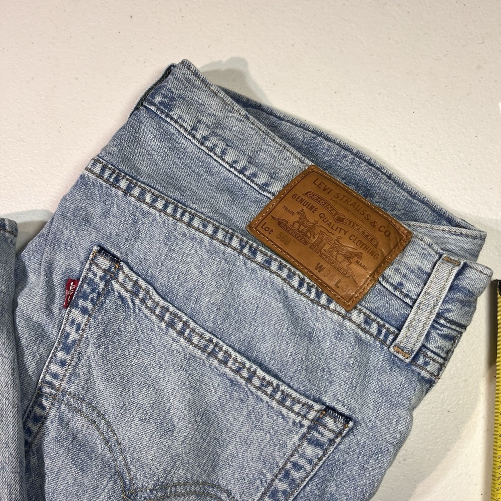Levi's Men's Premium 568 Loose Straight 36x30 Denim Linen At The Laundromat